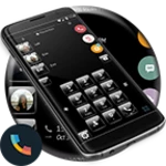 theme dialer gloss black android application logo